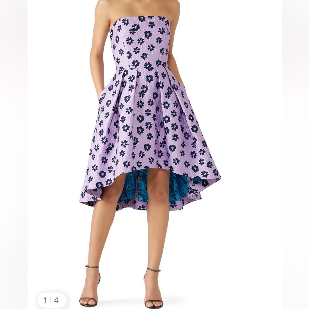 Shoshanna Midnight ‘Novara’ Iris/Navy Strapless Dress